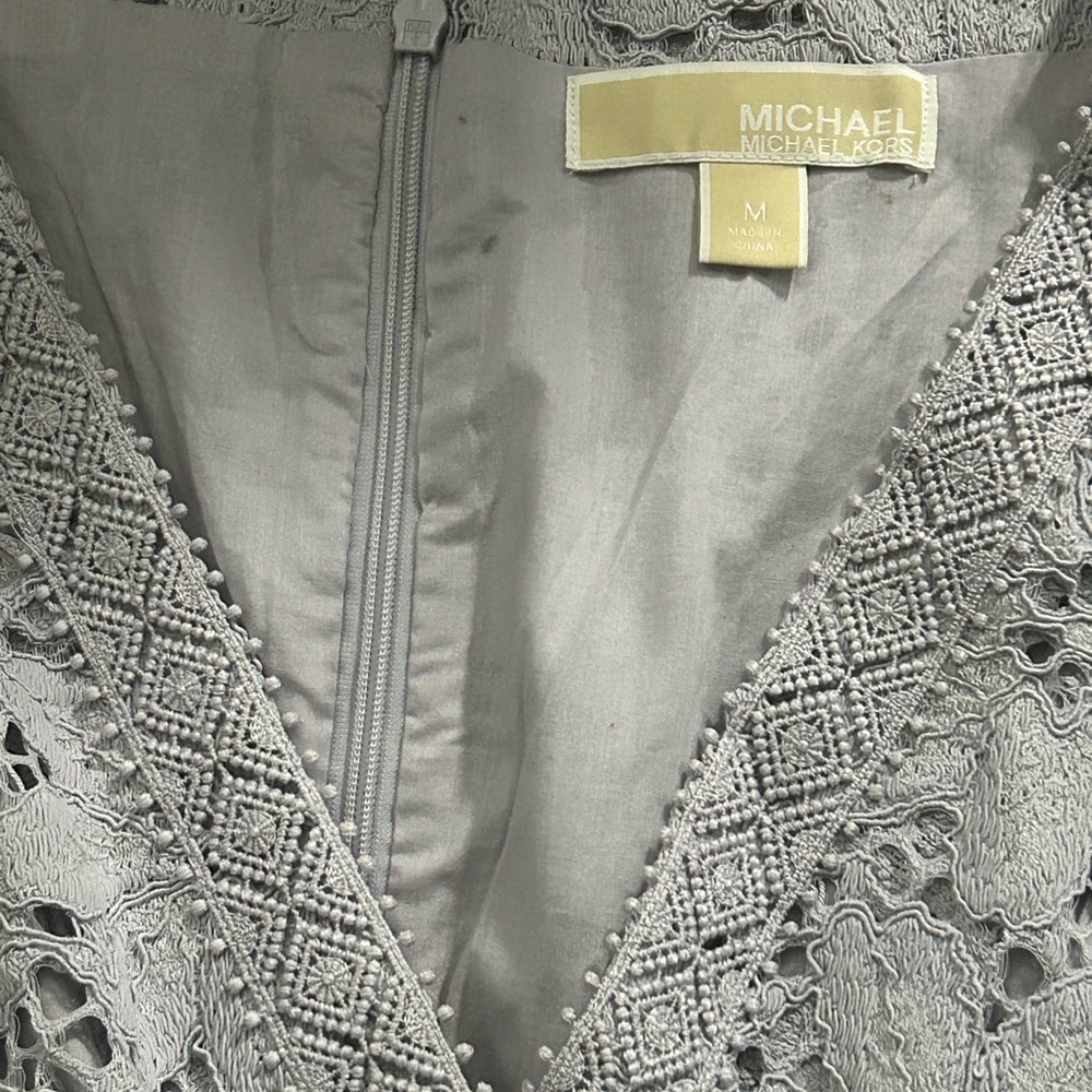 Michael Kors grey lace dress. NWOT; new without tag, NEVER worn! - Picture 2 of 8
